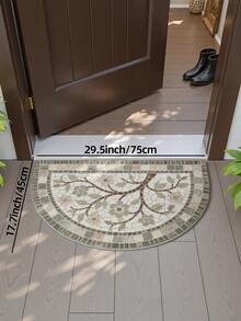 DAJIANG 1 buah Keset Motif Batu - Karpet Beludru Tebal Anti Selip Lembut, Perlengkapan Dekorasi Rumah, Cocok untuk Teras dan Ruang Tamu, Bahan Poliester yang Dapat Dicuci dengan Mesin, Desain Bulat Modis, Motif Mosaik, Ruang Tamu - MultiWarna - View 12