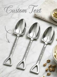 Personalized Ice Cream Scoop, Customized Ice Cream Shovel, Wedding Party Favor, Bridesmaid Gift, Kitchen Utensil, Personalized Humorous Gift For Dad Grandpa, Housewarming Gift - Multicolor - View 6