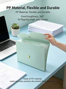 5/1pc Expanding File Folder High Capacity Portable Document Organizer For High School College Students, A4 Paper Holder Multi Pockets Design Perfect For Homework Organizing School Supplies Perfect To Keep Receipt Test Paper Tidy - Multiple Styles - View 4