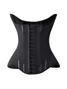 Adjustable Waist Trainer Tight Waist Cincher Belt Abdominal Binder Elastic Waistband - Black - View 5