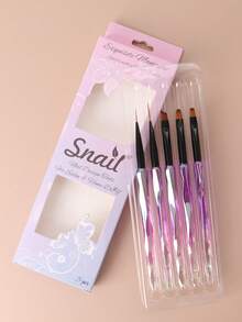 Gradient Diamond Twist Nail Art Brush Set With Exquisite Color Box Packaging, Multiple Color Handle Options, 3pcs / 5pcs Dual Specifications, Nylon Bristle Painting Light Therapy Nail Art Tool - Multicolor - View 17