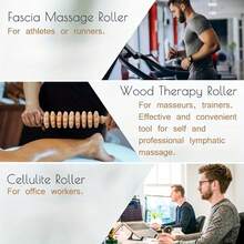 Curved Wood Therapy Massage Roller Tools,Lymphatic Drainage, Cellulite Massage & Wooden Muscle Roller Stick For Waist And Thigh, Stomach Rolling Massager Tool - Multicolor - View 7
