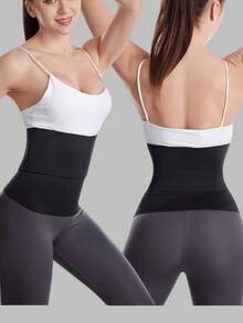 1pc Adjustable Elastic Waist Training Belt, Abdominal Compression Waist Cincher - Multicolor - View 3