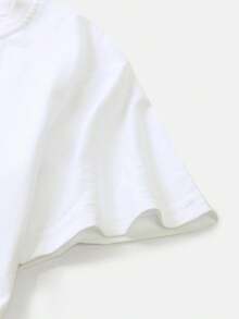 Short-Sleeved T-Shirt With Round Neck And Horse Print - White - View 3