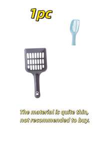 1pc Large Capacity Cat Litter Scoop With Ergonomic Handle - Durable Plastic, Easy-To-Clean Design, Space-Saving Pet Waste Disposal, Multi-Functional Cat Scoop, Easy Scooping, Odor Control, Suitable For Small Pet Litter Scoops, Home Use, Cat Litter Scoop And Trash Bin, Modern Pet Tool, Easy To Clean - Multicolor - View 12