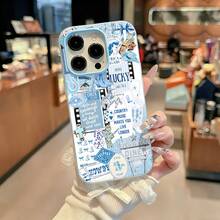 Funda para teléfono con diseño vaquero, compatible con fundas para Samsung, Apple, VIVO, OPPO, , ,  y Honor. Fabricada en TPU, protege eficazmente tu teléfono de golpes y caídas. - Azul - Ver 3