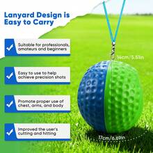 Portable Golf Swing Trainer Ball, Posture & Motion Correction Aid, Includes Carry Rope For Easy Transport, Ideal For Beginners - Multicolor - View 6