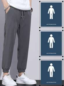 夏季男士運動長褲，快乾透氣，穿著舒適，適合跑步、籃球、戶外活動與訓練場 - 深灰色 - 查看 5