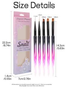 Gradient Diamond Twist Nail Art Brush Set With Exquisite Color Box Packaging, Multiple Color Handle Options, 3pcs / 5pcs Dual Specifications, Nylon Bristle Painting Light Therapy Nail Art Tool - Multicolor - View 4