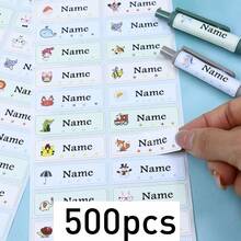 60-500 Buah Label Nama Kustom Tanpa Setrika, Label Nama Personalisasi untuk Label Pakaian, Stiker Nama Kustom untuk Label Botol Air, Stiker Label Nama - Gaya B - View 9