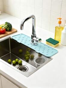 10/3/2/1pc Modern Faucet Silicone Draining Mat Easy Clean Counter Organizer For Professionals Colorful Protective Splashing Mat For Apartment Hotel Kitchen Sink Organizers Kitchen Accessories Draining Mats Sink Supplies - Multiple Styles - View 6