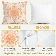 4pcs/1pc Bohemian Mandala Pattern Pillow Covers Without Inserts, Single-Sided Printed Pillow Covers, Suitable For Living Room Bedroom Home Decor, All Seasons Pillow Covers - Multicolor - View 4