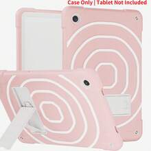 適用於 iPad 7/8/9 10.2 吋 2019/2021、10/11 (A16) 吋平板、A9 Plus 11 X210/X216/X218 的保護殼,附支架、防震保護套與筆槽 - 粉紅+米白 - 查看 13