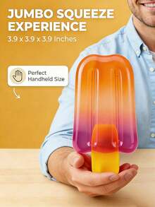 Ice Cream Shaped Super Soft Stress Relief Toy - Effectively Relieves Stress, Gentle Touch And Squeezable, Summer Sensory Stress Relief Accessory; Slow Rebound Design, Suitable For Office And Home Relaxation; Ideal Small Gift For Birthday Parties, Excellent Choice For Relieving Anxiety. - Multicolor - View 8
