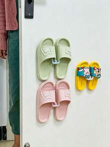 1-5pcs/Pack | 5*3.5*7cm No-Drill Self-Adhesive Slipper Hooks, Bathroom/Kitchen Wall Shoe Rack. Suitable For Tiles/Glass/Metal/Smooth Wood; Not Suitable For Rough Walls. Easy Installation, Slight Color Difference Is Normal. - Multicolor - View 5