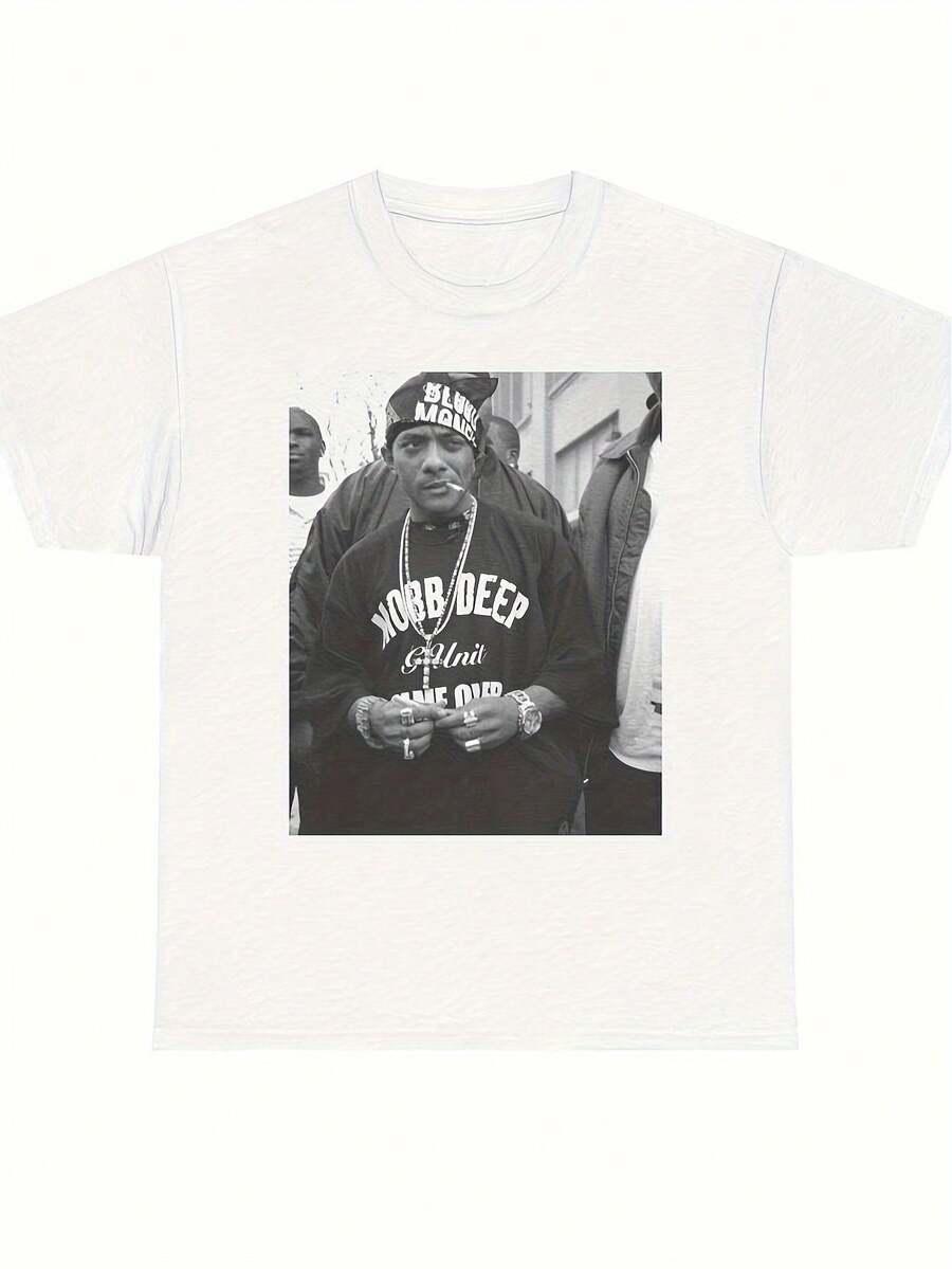 2026 Summer New Arrival Unise cotton t shirt men t shirts for mer 4th of july outfit women2026 Summer New Arrival Unise cotton t shirt men t shirts for mer 4th of july outfit womenMOBB DEEP Queensbridge Rap Legend T-Shirt - Retro Hip-Hop Emblem & Prodigy Artwork, Famous Album Cover Style, Washable Streetwear Top for Year-Round Use, Queensbridge 718 Urban Style - Weiss - Übersicht 1
