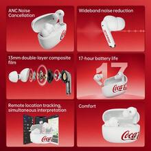 Coca-Cola T65Pro Wireless Earbuds, Active Noise Cancellation, In-Ear Design For Sports & Commuting, Lightweight Comfort Fit, Great Gift For Music & Gaming - View 6