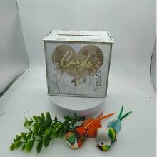New Acrylic Wedding Card Box Party Envelope Money Box Gift Card Box Welcome Decor Ornament Guest Book - A - View 6