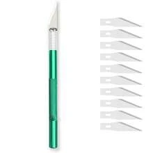 suli Non-Slip Craft Engraving Knife Set Metal Handle Sculpture Cutter With Spare Blades Practical Hand Tool For DIY Leather Paper - Multicolor - View 11