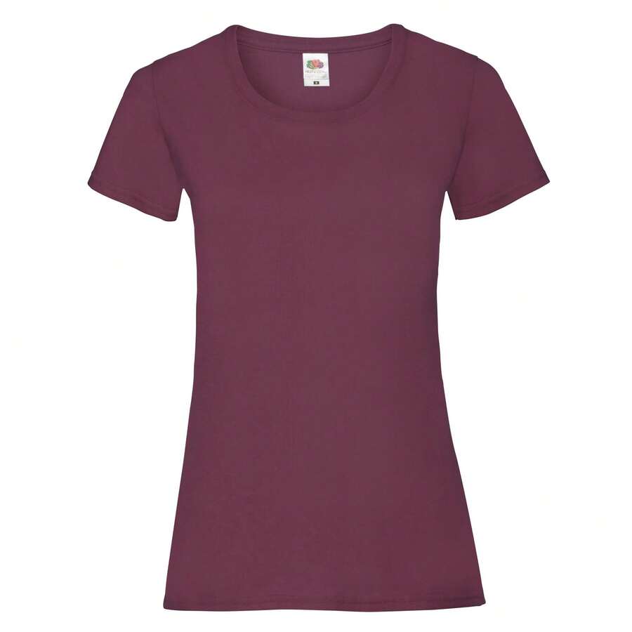 Fruit Of The Loom Womens/Ladies Lady Fit T-Shirt - Burgundy - View 1
