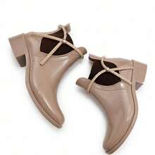 Women's Short-Shaft Rain Boot For Cold And Rain, Autumn/Winter Collection, New Release. - Bege-strass - View 3