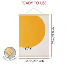 1pc "We Can Move The Sun Together" Abstract Sun Canvas Wall Art Poster, Unframed Decorative Gift - Multicolor - View 16