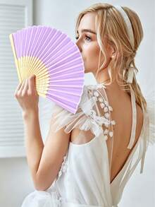 30/10/5/3/1入摺疊扇 紙製手扇 竹扇 婚禮摺疊扇 DIY手工扇 夏季涼爽時尚配件 可摺疊便攜 紙扇 派對婚禮用品 手扇禮物裝飾 - 多色 - 查看 6