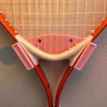 Wall-Mounted Racket Holder (Includes Screws) Easy To Install Polished Surface Space-Saving Design Suitable For Tennis, Pickleball, Badminton, Beach And Pool Multiple Colors Decorative Home Storage Solution Tennis Racket Holder Tennis Racket Storage And Display Rack Racket Holder Quick And Convenient To Access Or Hang Rackets/Backpacks - Multicolor - View 4