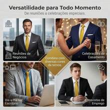 A Matte Twill Tie, A Versatile Tie Suitable For Work, Interviews, And Weddings. - Gold - View 4