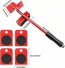 5pcs Heavy Duty Moving Sliders Kit, Furniture Lifter Mover Rollers Set, Effortless Moving Tool, Roller Base For Transporting Large Items, Essential For Sofa Relocation - 5PCS - View 12