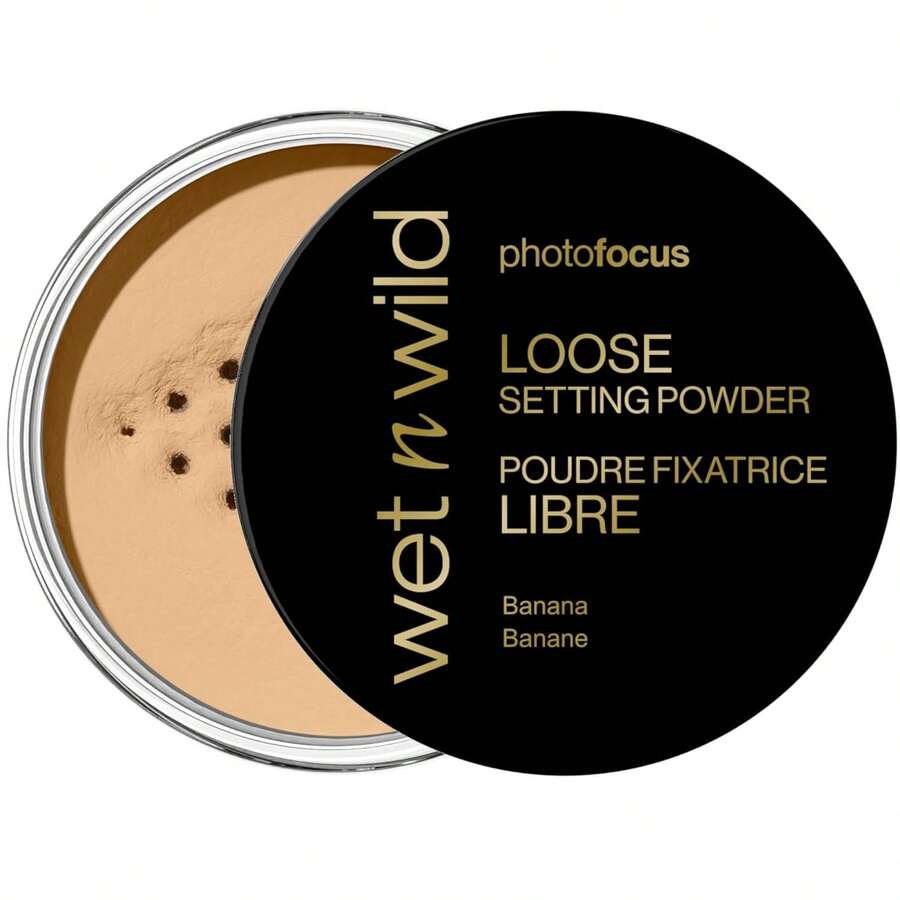 Wet N Wild Photo Focus Loose Baking Setting Powder, Highlighter Makeup, Fair To Medium & Tan Skin Tones - Translucent-Father's Day - Banana - View 1