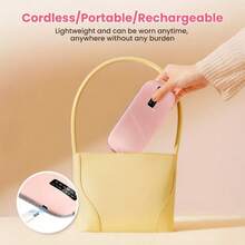 SOKANY Warm Uterus & Waist Heating Pad, Menstrual Heating Pad, 5 Temperature Levels + 4 Vibration Modes, 2-In-1 Heating & Massage, Auto Shut-Off, Type-C Charging (1800mAh Lithium Battery), Suitable For Home/Office/Sleep - Pink - View 12