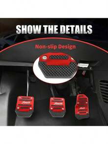 3PCS Multi-Color Universal Car Brake & Accelerator Pedal Covers, Accelerator Pedal Sleeve, Car Brake Pedal Protector, High-Quality Anti-Slip Pedal Pads, 3-Color Brake, Accelerator, Clutch Pedal Set, Suitable For Manual Transmission Car Pedal Pads - Foot Pedal - View 6