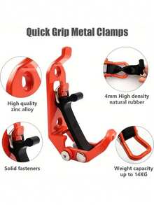 2pcs Zinc Alloy Fire Axe Handle Clamp Set, Metal Tool Lock, Waterproof, Detachable Surface, Suitable For Indoor, Camping, Decoration, Roof Rack Shovel Installation, Wall Quick Clamp Mounting Bracket, Boat Quick Release Axe Holder, Firefighting - A - View 3