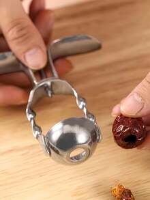 1pc Stainless Steel Fruit Pitter, Handheld Olive Pitter, Easy Push Pitting Tool, Suitable For Restaurant And Home Use Kitchen Gadget - Multicolor - View 7