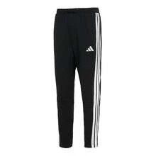 Adidas 男士户外运动健身训练休闲舒适长裤，M 3S SJ TO PT JE6430 - 黑色 - 查看 4