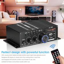 AK380 RV Stereo Amplifier 2-Channel 12V Car Audio Power Amplifier, Designed For RVs And Campers, Stable Output For Long Trips, Compact Metal Housing, Clear Sound Quality For RV Living Space, Travel And Outdoor Driving (Battery Not Included) - Black - View 5
