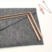 Kit de 3 varillas de cobre para radiestesia - Varillas de adivinación para la búsqueda de fantasmas - Kit de inicio perfecto para principiantes en brujería - Zapatos de tacón plano + oro rosa - Ver 2