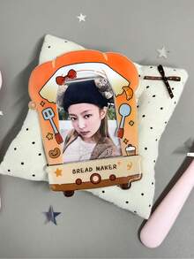 1pc Cute Bread & Milk Breakfast Kitchen Theme 3-Inch Small Card Holder, Clear Card Protective Sleeve, Student Bus Card & Meal Card Anti-Lost Backpack Charm - Card Sleeve - View 9