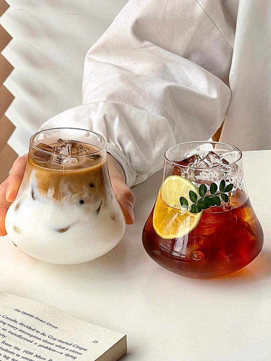 澳洲白咖啡杯 火山杯 精緻濃縮咖啡 冰美式拿鐵玻璃杯 - 彩色 - 查看 1