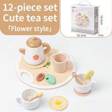 Mainan Set Teh Sore Kayu, Permainan Peran, Mainan Edukatif, Cocok untuk Balita, Anak Laki-laki dan Perempuan, Hadiah untuk Anak-anak - set teh - View 9