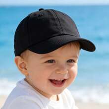 1PC Baby Black Outdoor Sun Protection Adjustable Baseball Cap - Black - View 8