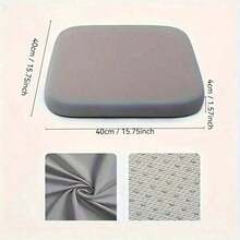 1個加厚4D記憶棉坐墊 - 超柔軟人體工學腰部支撐枕，透氣辦公椅汽車座椅墊，適用於居家/辦公室使用，記憶棉座墊，聚酯纖維外套，舒適居家座椅，人體工學設計，高密度泡沫，適合長時間久坐的辦公室人員 - 40x40cm - 查看 6