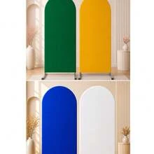 Capa de Painel Arco Romano Malha Elástica Dupla Face 2 Cores Decoração Copa do Mundo Cores Brasil 2,00x1,00m - A - Visão 2