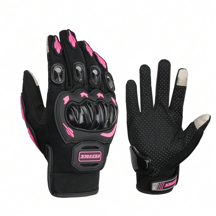 1 Pc Summer Motorcycle Glove Full Finger Gloves Motorcycle Riding Gloves Outdoor Sports Gloves Anti Fall And Off-Road Riding Equipment Unisex Rider Gift - Multicolor - View 1