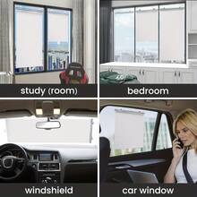 2Pcs Thermal Sunshade Roller Blinds With 6 Suction Cups No-Drill Easy Installation Curtains Indoor Blackout Sun Protection Curtains UV-Resistant Car Sunshades 15.7"X23.6" / 17.7"X49.2" - 2pcs - View 6