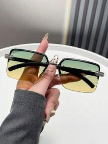 A Pair Of Vintage-Style Unisex Fashion Glasses Featuring Metal Frames, Perfect For Daily Wear, Beach Trips, Or School. These Versatile Frames Compleme - Multicolor - View 3