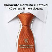 A Matte Twill Tie, A Versatile Tie Suitable For Work, Interviews, And Weddings. - 亮橙色 - 查看 5