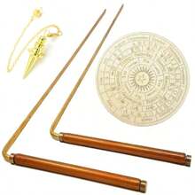 Purchase Product 99.9% Copper Detector Kit With 1 Copper Pendulums - Divination Rods With Box, Ghost Hunting, Water Divination, Spirit Hunting, Find Energy Or Hidden Objects - Two-color + Whiteboard + - View 2
