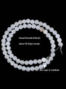 Natural Stone Beads White Exploded Quartz Crystal Bead Spacer Beads 6 8 10mm Pick Size For Jewelry Making DIY Bracelet Necklace Accessories - Multicolor - View 12